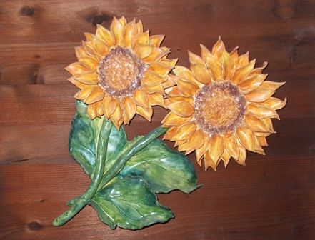 Ceramica: I girasoli, realizzata da Di Lodovico Maria Grazia