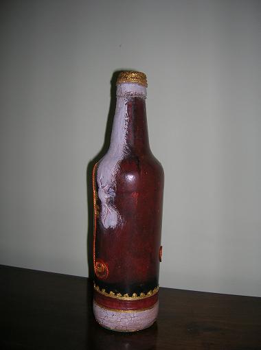 Dcoupage: Bottiglia etnica realizzata da Pogliani Marita