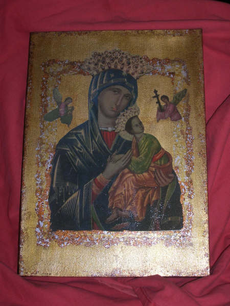 Dcoupage: Icona Madonna, realizzata da Pogliani Marita