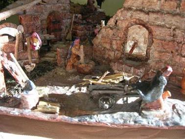 Natale 2008: Particolare presepe da Pogliani Marita